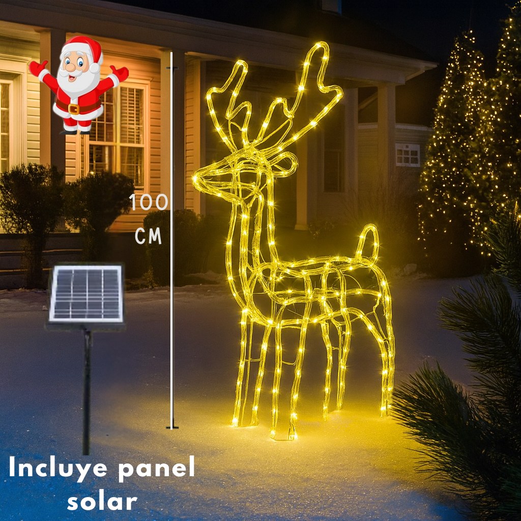 Reno navideño con luces LED, 100 cm