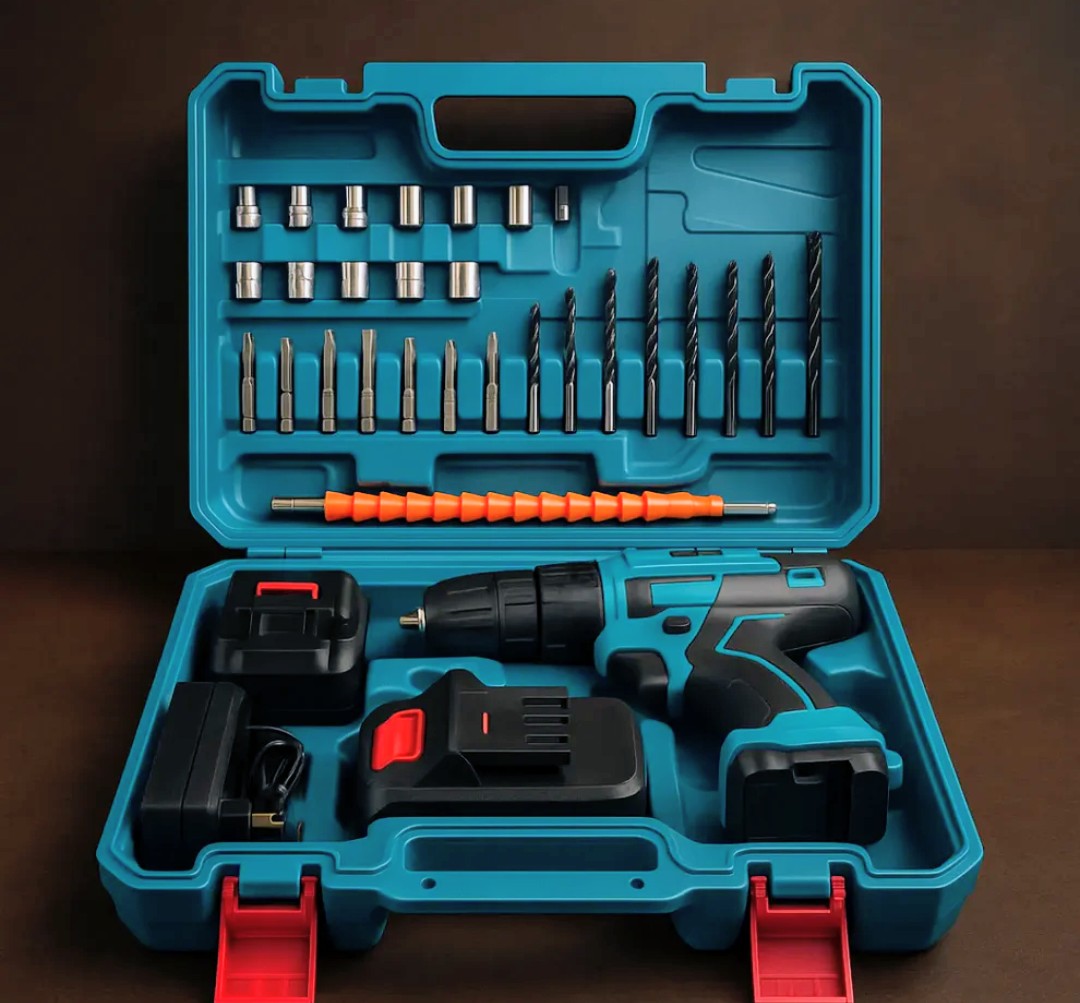 Taladro Ultra-max Multifuncional + Kit de trabajo profesional ( 2 baterías )