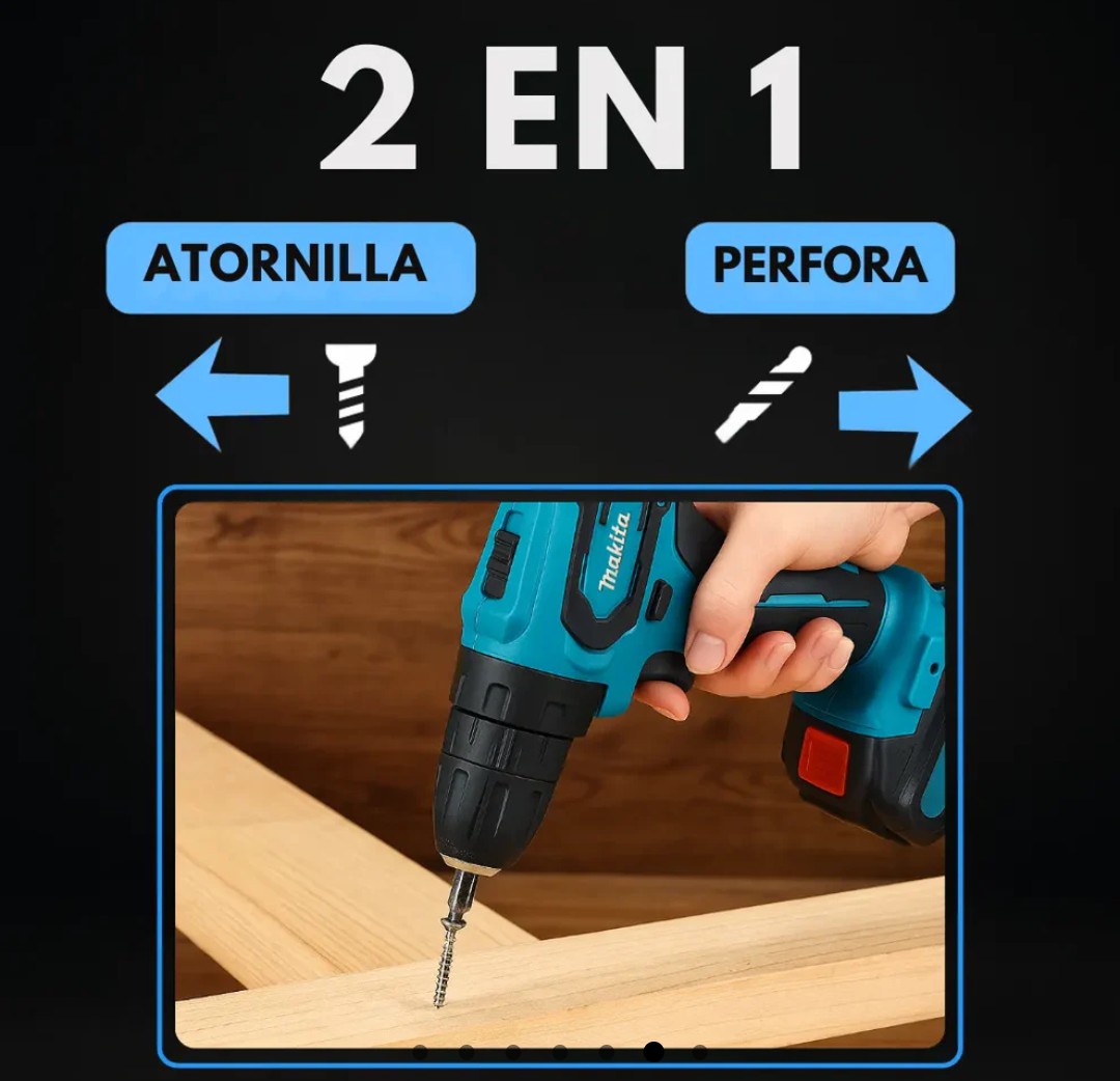 Taladro Ultra-max Multifuncional + Kit de trabajo profesional ( Baterías 98V )