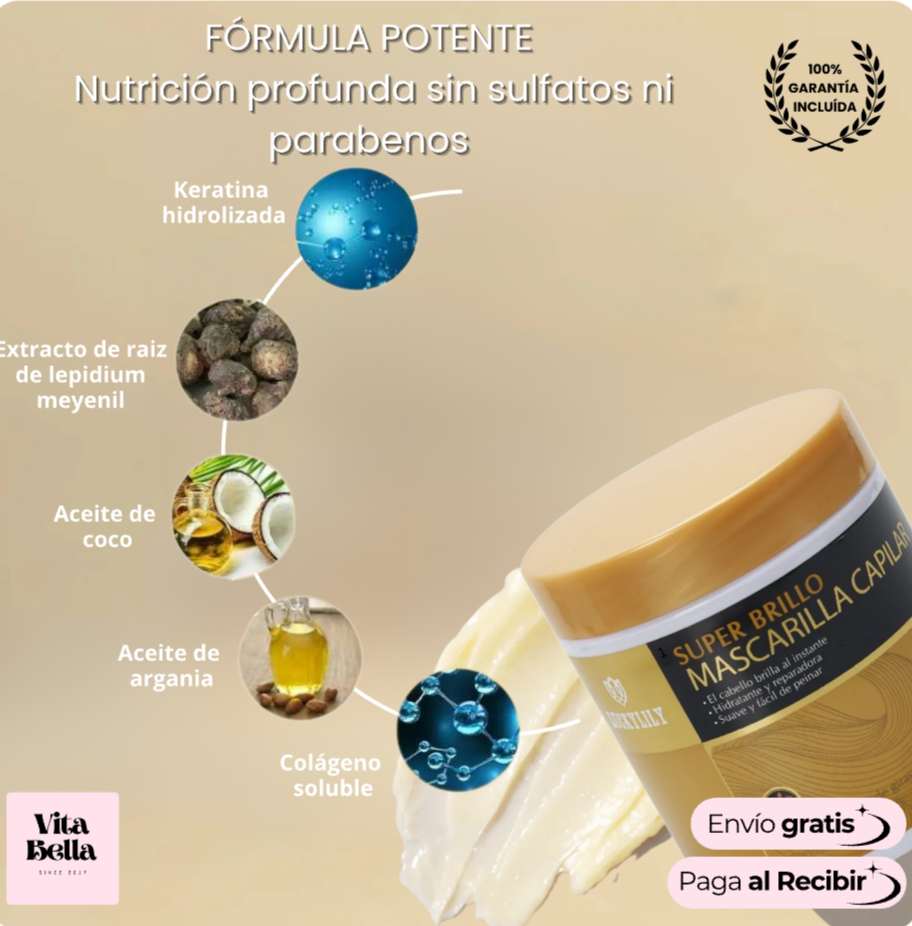RESTAURADOR CAPILAR BRILLO INTENSO + RUTINA CAPILAR