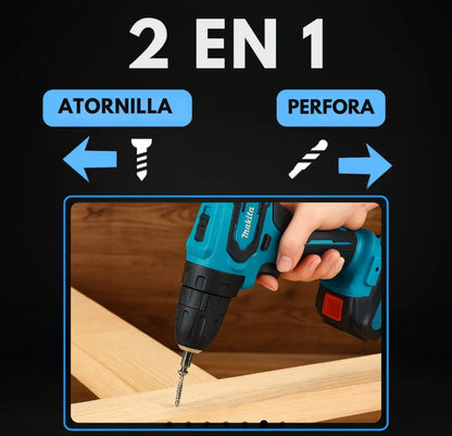 Taladro Ultra-max Multifuncional + Kit de trabajo profesional ( Baterías 98V )